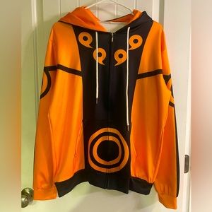 Orange Naruto Shippuden hoodie, XL-2XL